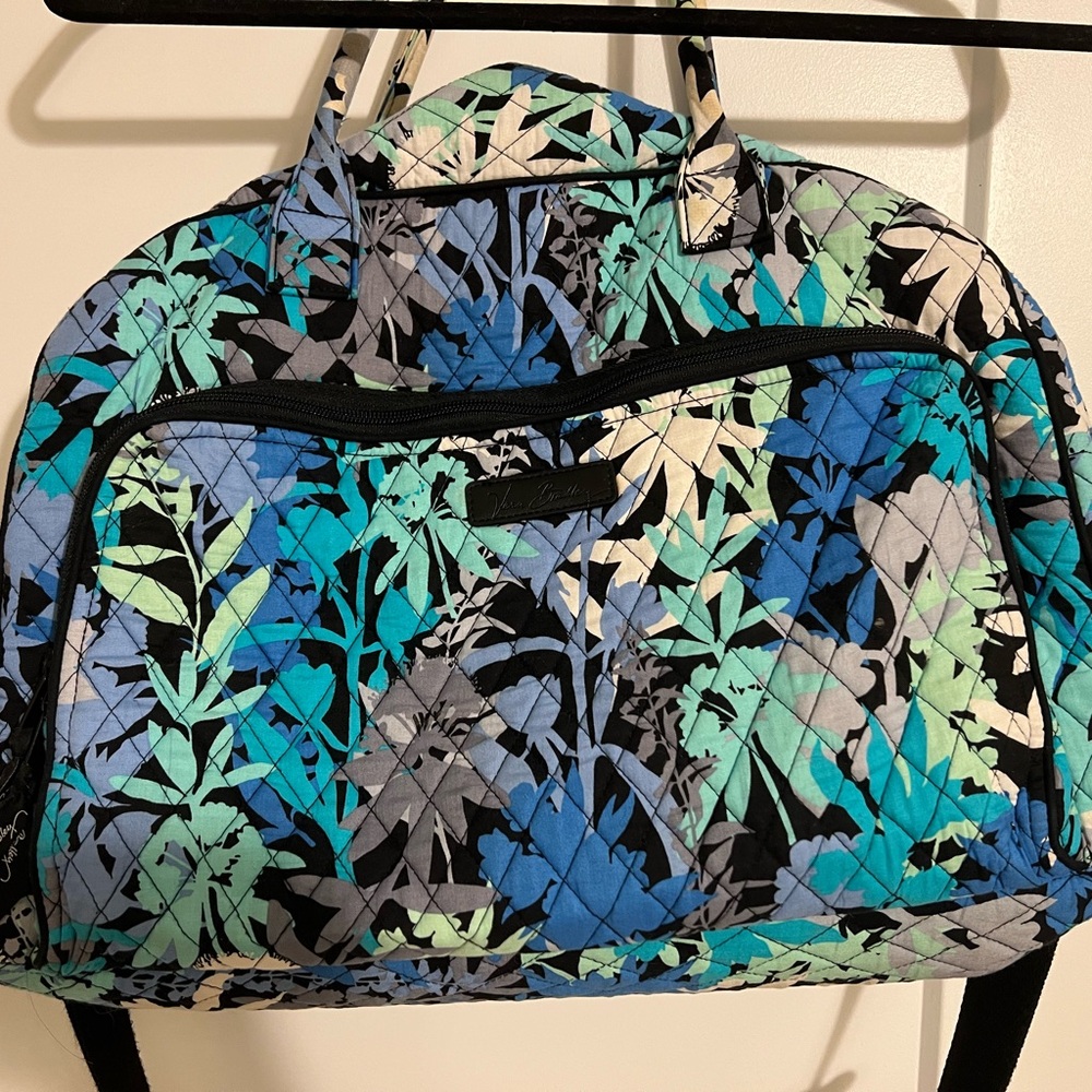 Vera Bradley Blue Floral Quilted Women's Bag - Blue and Black